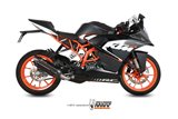 Full System 1 In 1 Exhaust Mivv Suono Black Black Stainless Steel Ktm Rc 125 2014 - 2016