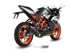 Komplette Auspuffanlage 1 in 1 Escape Mivv Suono Schwarz Schwarz Edelstahl Ktm Rc 125 2014 - 2016