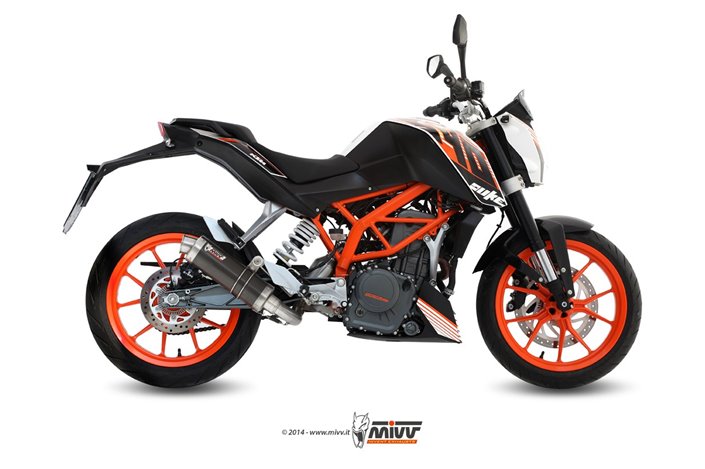 Système Complet 1 En 1 Echappement Mivv Gp Carbone Ktm 390 Duke 2013 - 2016