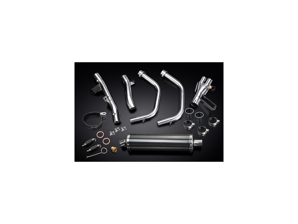 Sistema di scarico completo per Honda Cbr500R Cb500F Cb500X 13-15 450mm Carbon Ovale Bsau Silenziatore