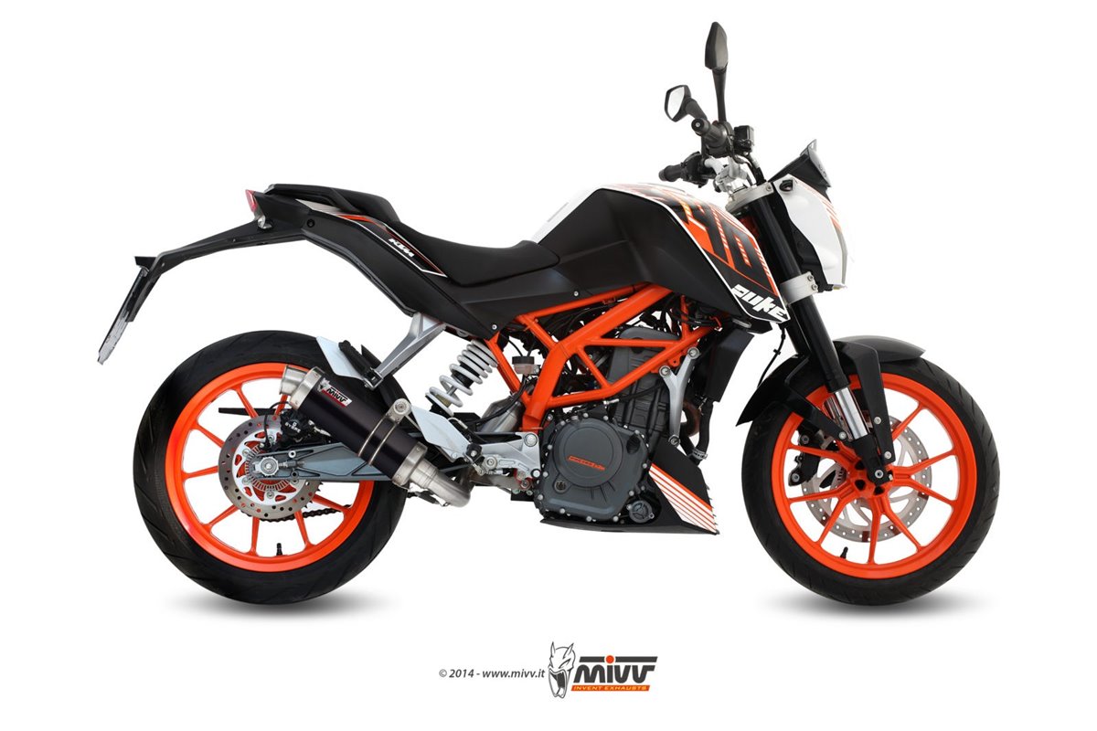 Sistema di scarico Completo KT.012.LXB Mivv Gp Inox Nero Ktm 390 Duke 2013 - 2016