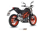 Komplette Auspuffanlage 1 in 1 Escape Mivv Suono Edelstahl Ktm 390 Duke 2013 - 2016