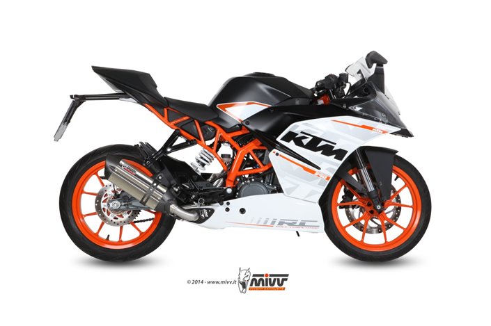 Full System 1 In 1 Exhaust Mivv Suono Stainless Steel Ktm Rc 390 2014 - 2016