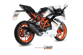 Système Complet 1 En 1 Echappement Mivv Suono Noir Noir Inox Ktm Rc 390 2014 - 2016