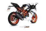 Système Complet 1 En 1 Echappement Mivv Suono Noir Noir Inox Ktm Rc 390 2014 - 2016