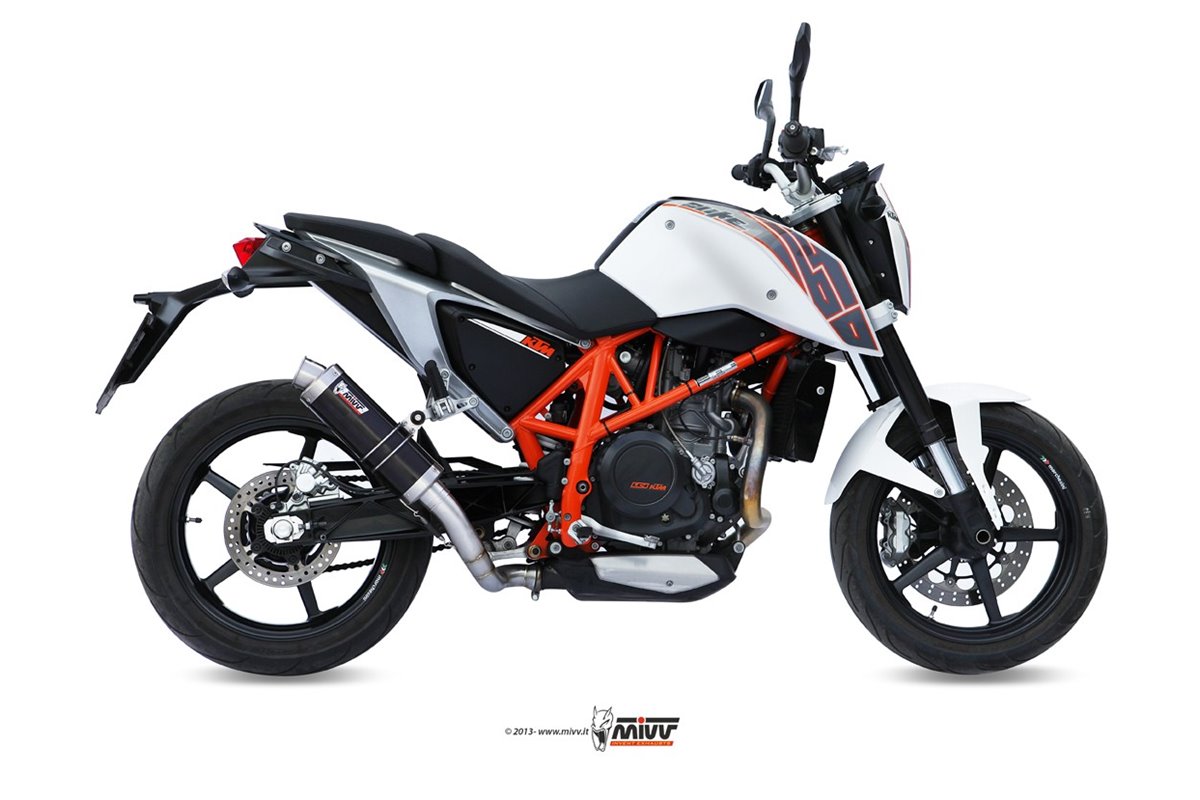 Silencieux Echappement Mivv Gp Noir Noir Inox Ktm 690 Duke 2012 - 2018