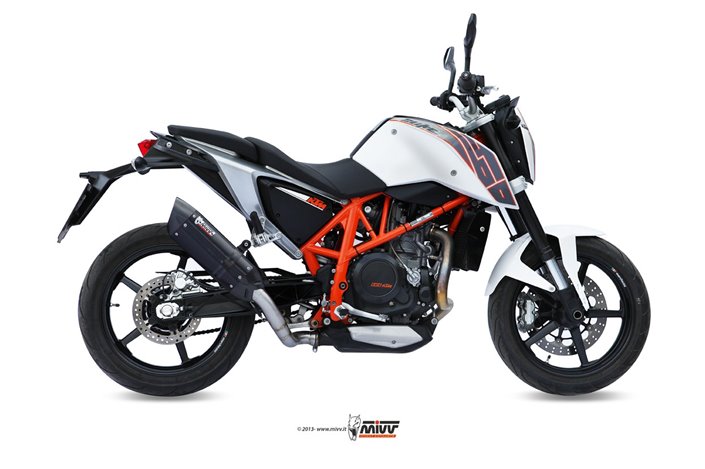 Sistema di Scarico Terminale KT.010.L9 Mivv Suono Inox Nero Ktm 690 Duke 2012 - 2018