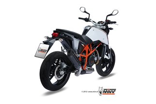 Sistema di Scarico Terminale KT.010.L9 Mivv Suono Inox Nero Ktm 690 Duke 2012 - 2018