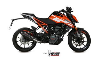 Sistema di Scarico Terminale KT.019.L9 Mivv Suono Inox Nero Ktm 125 Duke 2017 - 2020