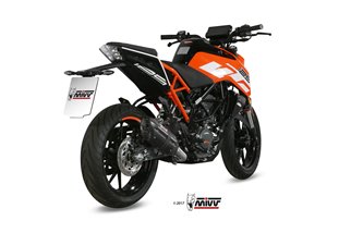 Schalldämpfer Escape Mivv Suono Schwarz Schwarz Edelstahl Ktm 125 Duke 2017 - 2020