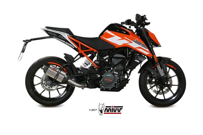 Schalldämpfer Escape Mivv Suono Edelstahl Ktm 125 Duke 2017 - 2020