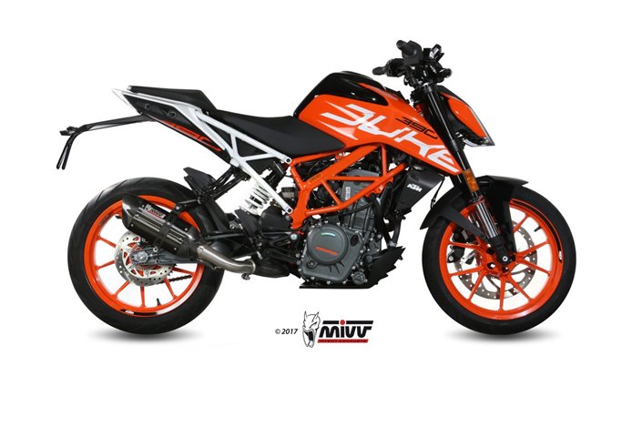 Sistema di Scarico Terminale KT.019.L9 Mivv Suono Inox Nero Ktm 390 Duke 2017 - 2020