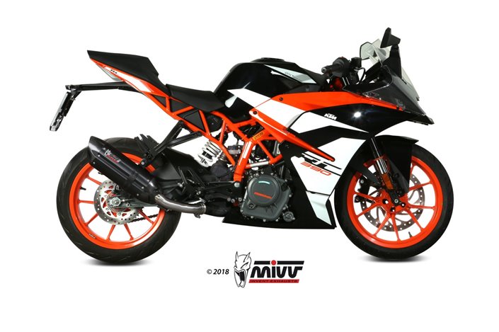 Schalldämpfer Escape Mivv Suono Schwarz Schwarz Edelstahl Ktm Rc 390 2017 - 2020