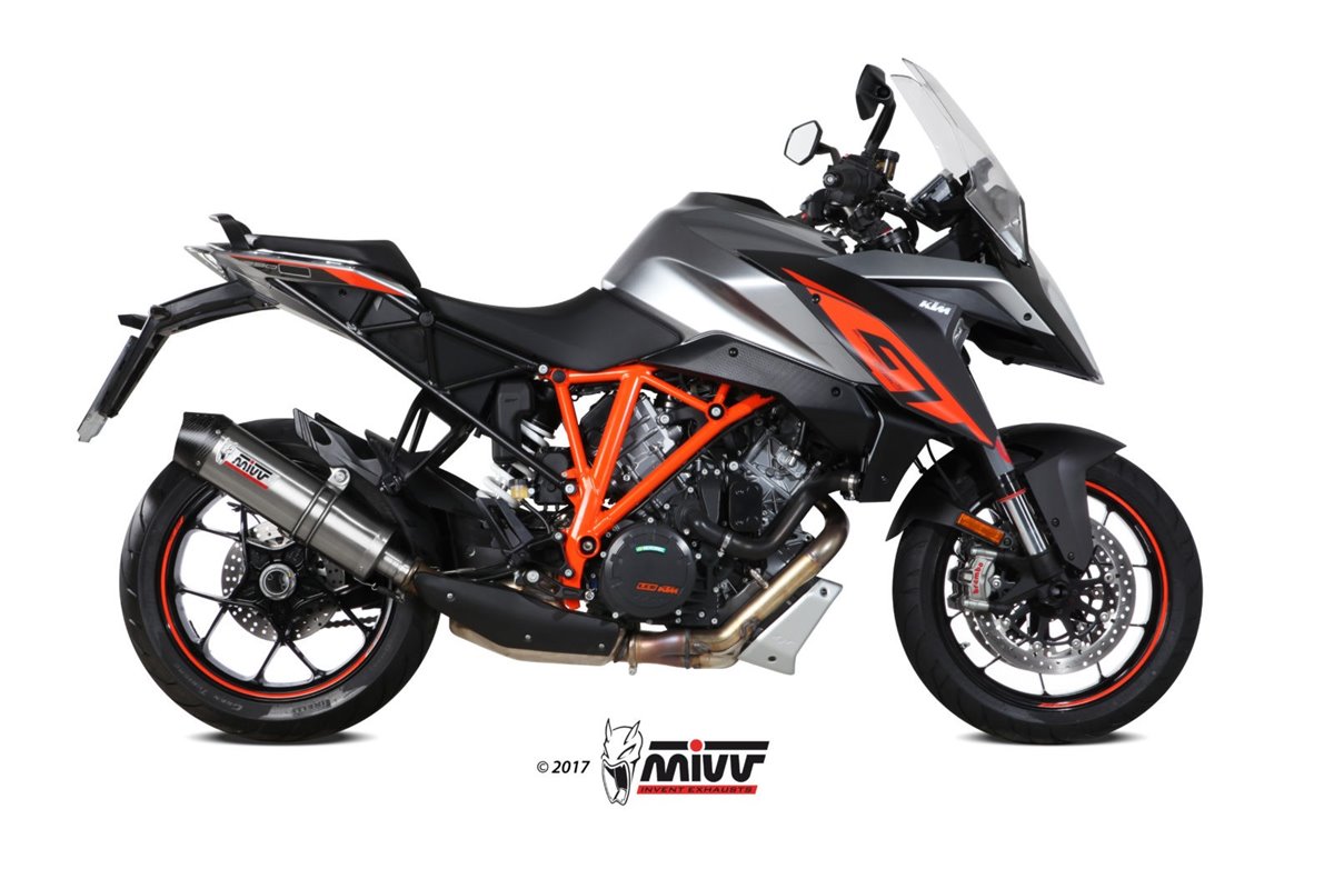 Silencieux Echappement Mivv Oval Titane Avec Coupelle Carbone Ktm 1290 Superduke Gt 2016 - 2022