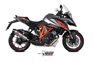 Silencieux Echappement Mivv Oval Titane Avec Coupelle Carbone Ktm 1290 Superduke Gt 2016 - 2022