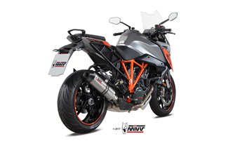 Silencieux Echappement Mivv Oval Titane Avec Coupelle Carbone Ktm 1290 Superduke Gt 2016 - 2022