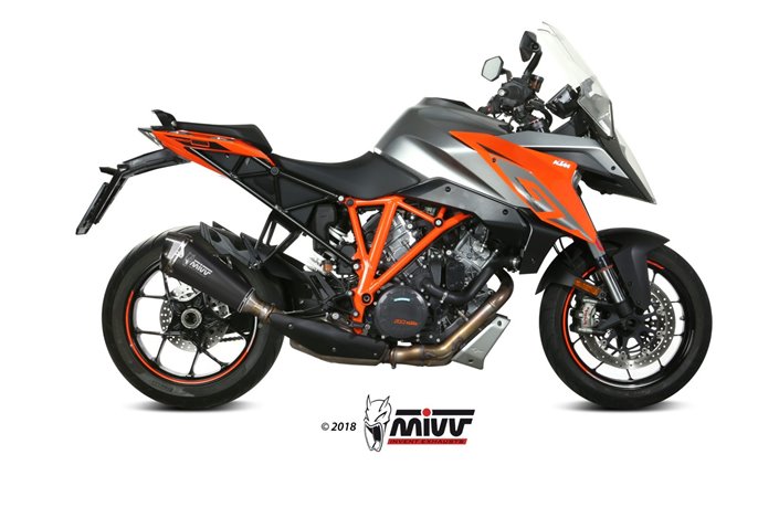 Schalldämpfer Escape Mivv Delta Race Schwarz Schwarz Edelstahl Ktm 1290 Superduke Gt 2016 - 2022