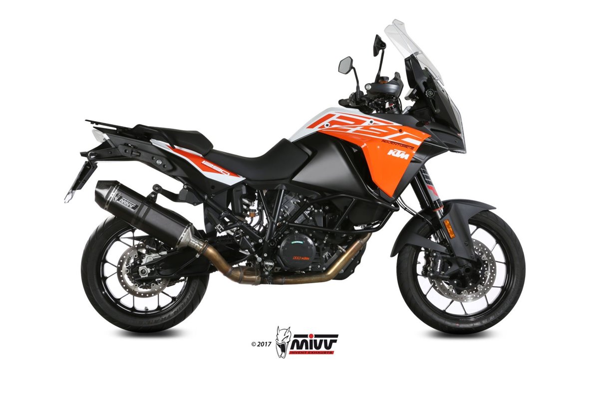 Silencer Exhaust Mivv Speed Edge Black Black Stainless Steel Ktm 1290 Super Adventure R S T 2015 - 2020