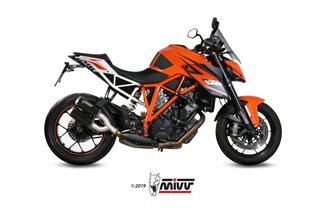 Silencieux Echappement Mivv Mk3 Noir Noir Inox Ktm 1290 Superduke 2014 -2016