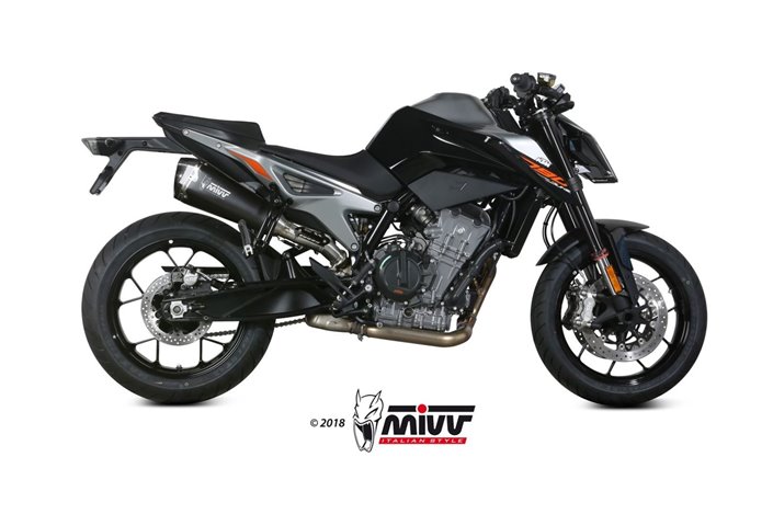 Schalldämpfer Escape Mivv Delta Race Schwarz Schwarz Edelstahl Ktm 790 Duke 2018 - 2020