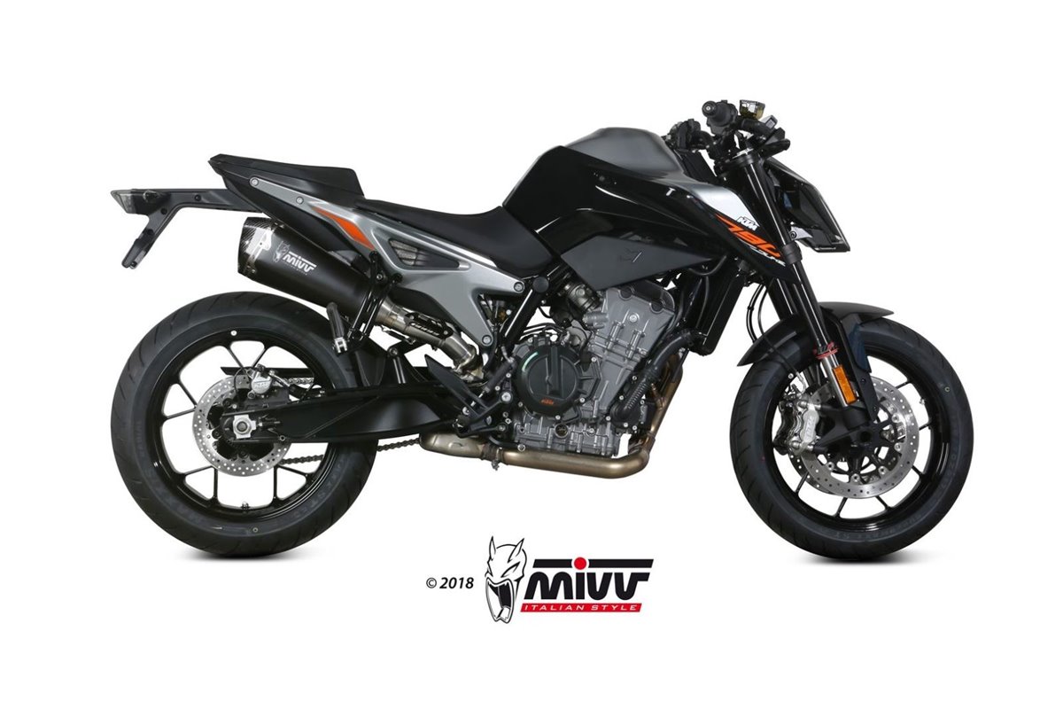 Schalldämpfer Escape Mivv Delta Race Schwarz Schwarz Edelstahl Ktm 790 Duke 2018 - 2020