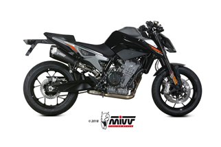 Schalldämpfer Escape Mivv Delta Race Schwarz Schwarz Edelstahl Ktm 790 Duke 2018 - 2020