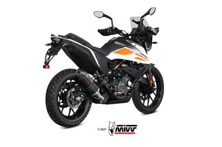 Silencieux Echappement Mivv Oval Carbon Avec Coupelle Carbone Ktm 390 Adventure 2020 - 2022