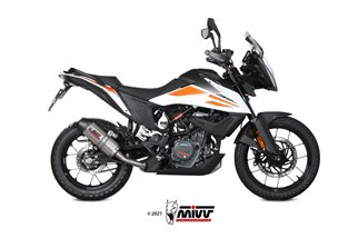 Silencer Exhaust Mivv Oval Titanium With Carbon Cup Ktm 390 Adventure 2020 - 2022