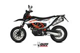 Silencieux Echappement Mivv Oval Titane Avec Coupelle Carbone Ktm 690 Smc R 2020 - 2022