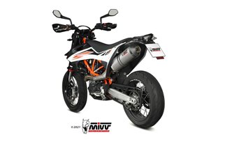 Sistema di scarico Terminale KT.023.LNC Mivv Oval Titanio Con Coppa Carbonio Ktm 690 Smc R 2019-2020