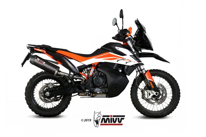 sistema di scarico terminale KT.021.LEC Mivv Oval Carbonio Con Coppa Carbonio Ktm 890 Adventure R 2020 - 2022