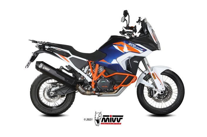 Silencieux Echappement Mivv Speed Edge Noir Noir Inox Ktm 1290 Super Adventure RST 2021 - 2022