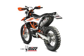 Sistema di scarico terminale KT.023.LNC Mivv OVAL TITANIO CON COPPA CARBONIO KTM 690 Enduro R 2021-2014