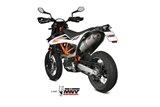 sistema di scarico terminale KT.023.LNC Mivv OVAL TITANIO CON COPPA CARBONIO ktm 690 smc r 2021-2024