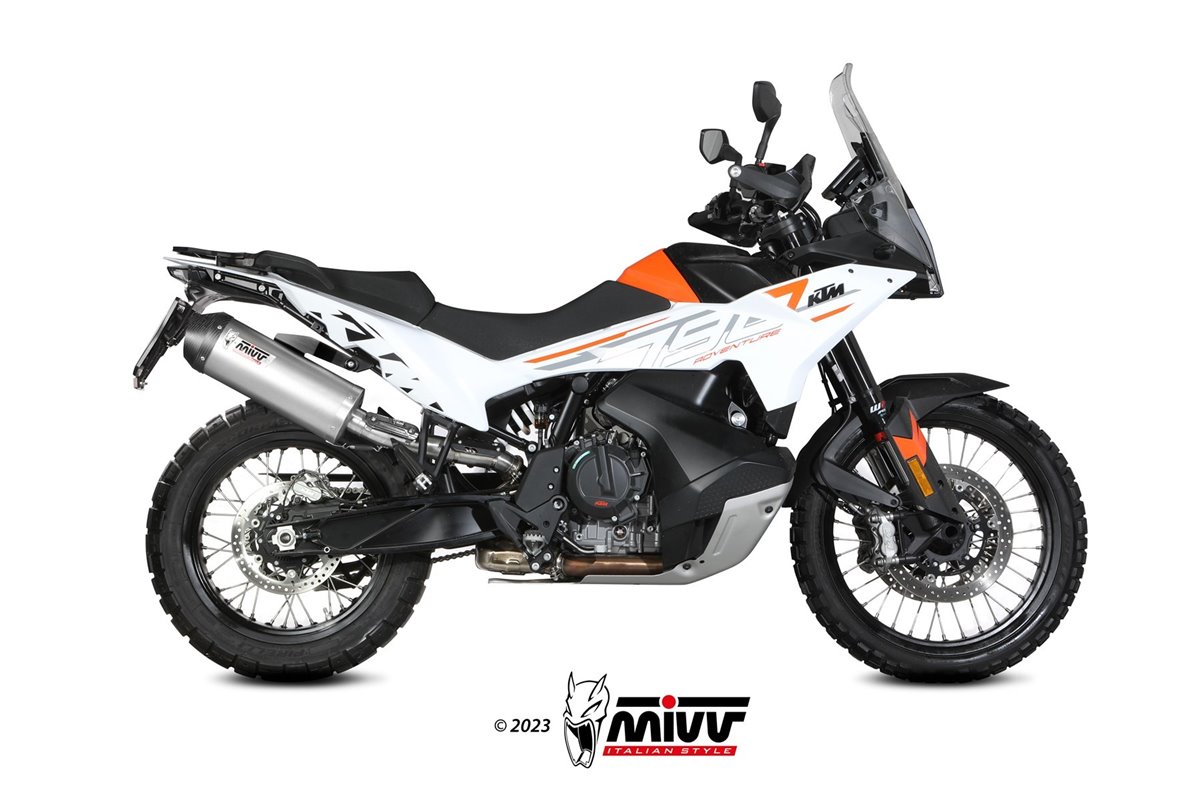 Sistema di Scarico Terminale KT.021.LNC Mivv OVAL TITANIO CON COPPA CARBONIO Ktm 790 Adventure/R 2021-2024