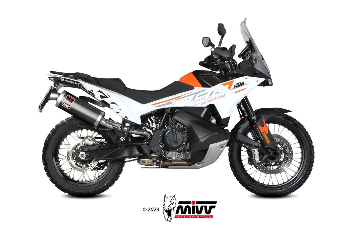 Sistema Di Scarico Terminale KT.021.LEKB Mivv DAKAR INOX NERO KTM 790 Adventure/R 2021-2024