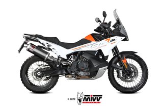 Sistema Di Scarico Terminale KT.021.LEKB Mivv DAKAR INOX NERO KTM 790 Adventure/R 2019-2020