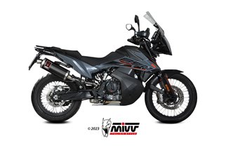 Sistema di Scarico Terminale KT.021.LEKB Mivv DAKAR INOX NERO KTM 890 Adventure/R 2020-2024