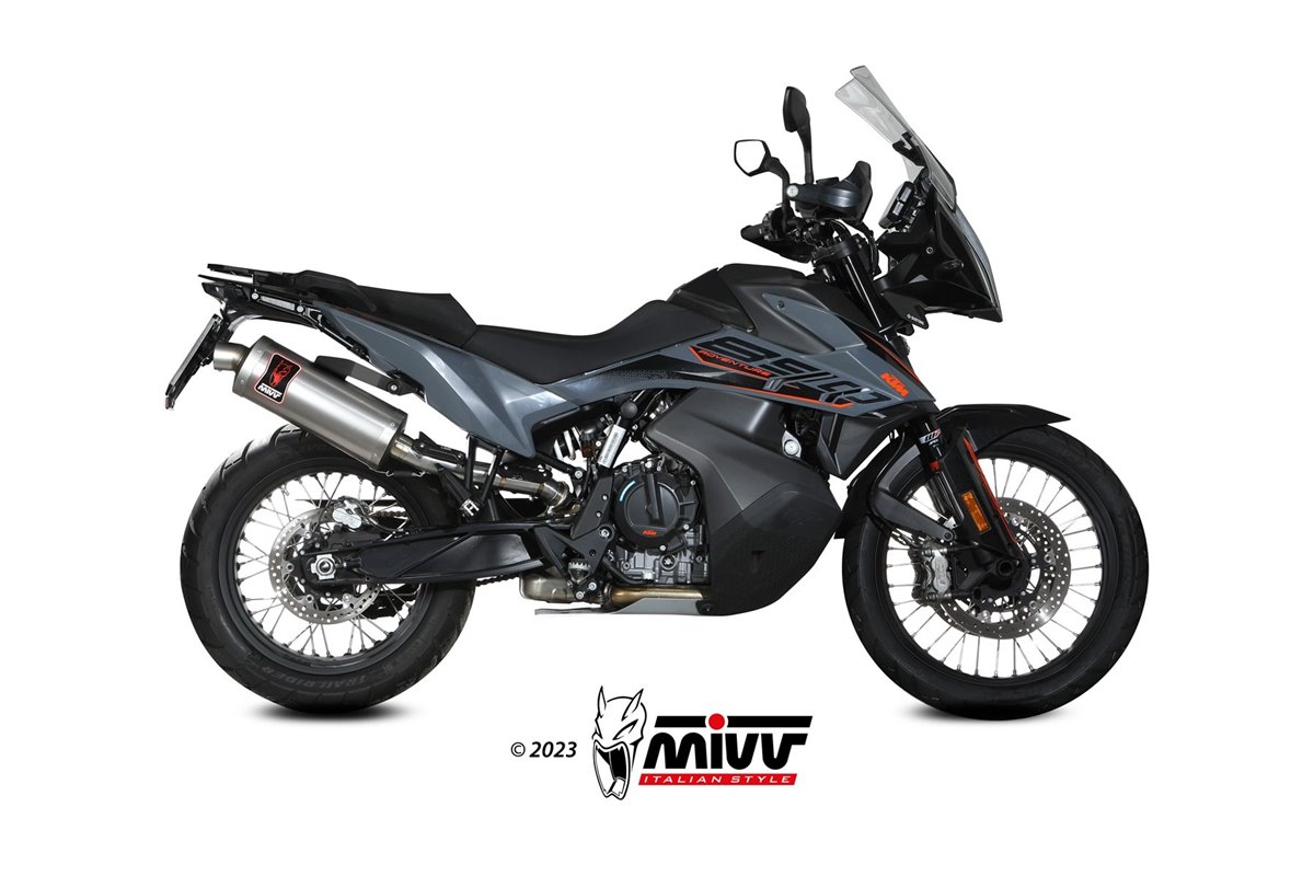 Sistema di scarico terminale KT.021.LEKX Mivv DAKAR INOX KTM 890 Adventure/R 2020-2024