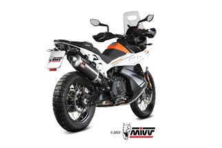 Sistema di Scarico Terminale KT.021.LEKB Mivv DAKAR INOX NERO KTM 790 Adventure/R 2021-2024