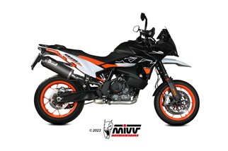 sistema di scarico terminale KT.021.LVC Mivv OVAL INOX NERO CON COPPA CARBONIO KTM 890 SMT 2023-24