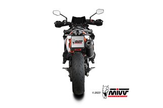 sistema di scarico terminale KT.021.LVC Mivv OVAL INOX NERO CON COPPA CARBONIO KTM 890 SMT 2023-24