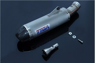 Silenziatore tondo inox, impianto (race) Tyga KTM RC 390