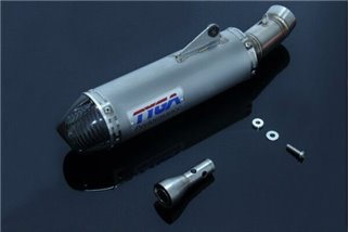 Silenziatore tondo inox, impianto (race) Tyga KTM RC 390