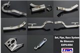 Set exhaust with header, race system without silencers Tyga KTM RC 390