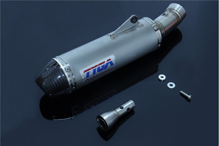 Silenziatore inox tondo, impianto (race) Tyga KTM RC390 2022-