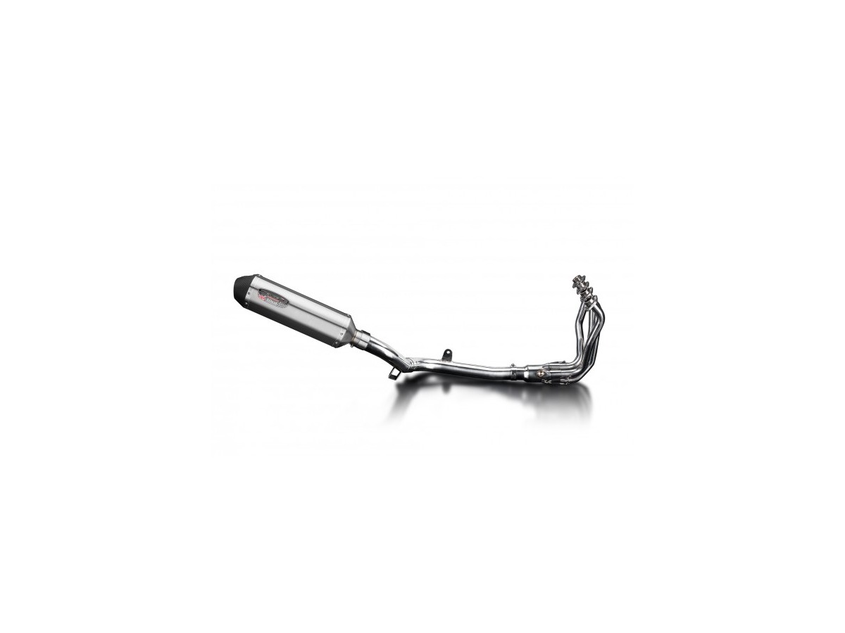 Sistema di scarico completo per Kawasaki Versys 1000 2019-2022 4-1 343mm X-Ovale Stainless Can