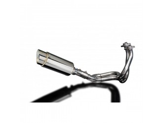 Sistema di scarico completo per Kawasaki Kle650 Versys 2007-14 Silenziatore tondo inox da 200 mm