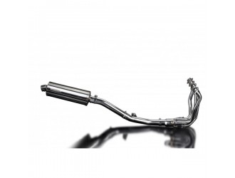 Sistema di scarico completo per Kawasaki Versys 1000 10-14 Full 4-1 350mm Stainless Ovale Bsau Silenziatore