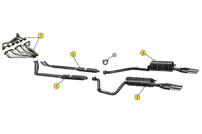 MANIFOLD EXHAUST MANIFOLD ANSA LM 0281 LAMBORGHINI 400 GT 2 + 2 1966 1968